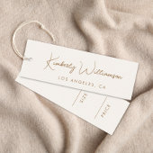 Chic Gold Signature Script Cream Price Hang Tag