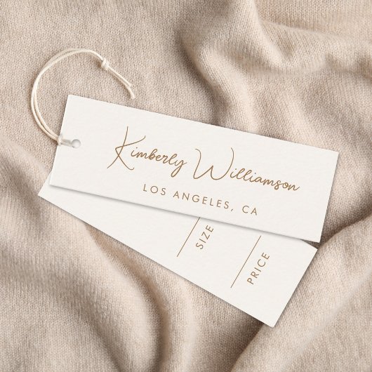 Chic Gold Signature Script Cream Price Hang Tag