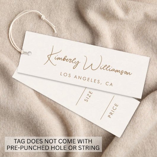 Chic Gold Signature Script Cream Price Hang Tag