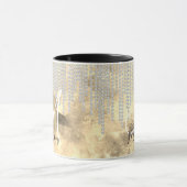 Chic gold silber Kristall Tropfen monogramm Tasse (Zentrum)