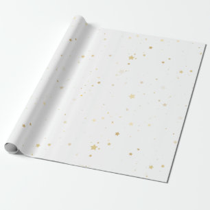 Chic Gold Sparkle Confetti Wrapping Paper Geschenkpapier