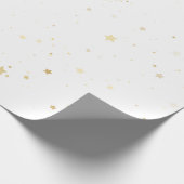 Chic Gold Sparkle Confetti Wrapping Paper Geschenkpapier (Ecke)