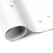 Chic Gold Sparkle Confetti Wrapping Paper Geschenkpapier (Rolleneckpunkt)