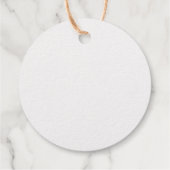 Chic Gold Sparkle Glitzer Tropfen Monogram Geschenkanhänger (Rückseite)