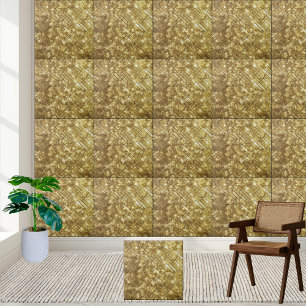 Chic Gold Sparkling Glitzer Wall Floor Kamin Fliese