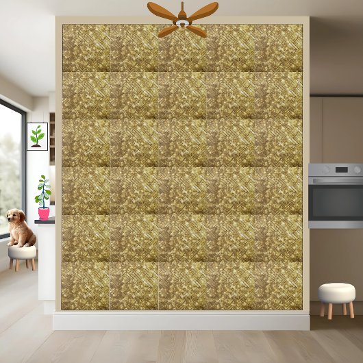 Chic Gold Sparkling Glitzer Wall Floor Kamin Fliese