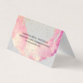 Chic Gold Staub Wasserfarbe gebürstet Visitenkarten (Rückseite)