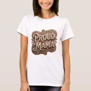 Chic Gold STOLZE MAMA Fettes Design T-Shirt