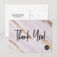 Chic Gold Strokes Business-Logo Vielen Dank