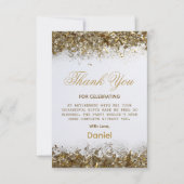 Chic Gold Surprise Retirement Party 2025 Dankeskarte (Vorderseite)