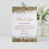 Chic Gold Surprise Retirement Party 2025 Dankeskarte (Stehend Vorderseite)