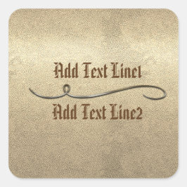 Chic Gold Swirl Vielen Dank für Ihren Holiday Wedd Quadratischer Aufkleber