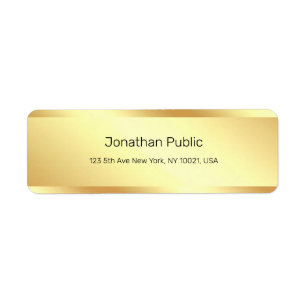 Chic Gold Template Elegante Moderne Rücksendeadres