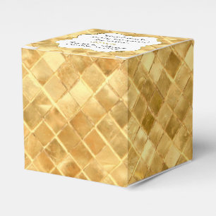 Chic Gold Tiled Custom Wedding Gefallen Geschenkbo Geschenkschachtel