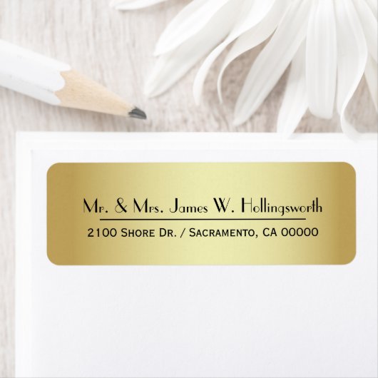 Chic Gold Tone Custom Rücksendeadresse (Insitu)