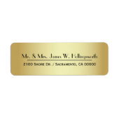 Chic Gold Tone Custom Rücksendeadresse (Vorne)