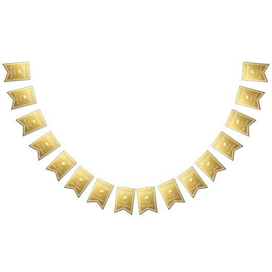 Chic Gold Trendy Abschluss Class of 20XX Jagd Wimpelkette (Alle)