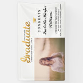 Chic Gold Trendy Graduation Party Class of 20XX Banner (Vertikal)