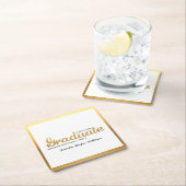 Chic Gold Trendy Graduation Party Class of 20XX Rechteckiger Pappuntersetzer (Vor Ort)