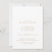 Chic Gold Typografie Bachelorette Wochenende Einladung (Rückseite)