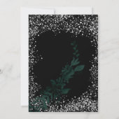 Chic Gold Typografie Blatt Schnee elegant Weihnach Einladung (Rückseite)