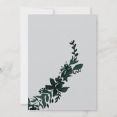 Chic gold typografie Floral graue Hochzeit Einladung (Rückseite)