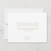 Chic Gold Typografie Grad Cap Abschluss Dankeskarte (Rückseite)