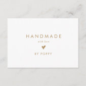 Chic Gold Typografie Handmade mit Liebe Vielen Dan Begleitkarte (Vorderseite)