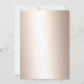 Chic gold Typografie Schnee Feier metallisch Einladung (Rückseite)