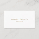 Chic Gold Typografy Business Card Visitenkarte (Vorderseite)
