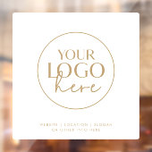 Chic Gold Typografy Business Custom Logo Fensteraufkleber (Blatt 2)