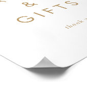Chic Gold Typografy Cards und Geschenke-Zeichen Poster (Ecke)