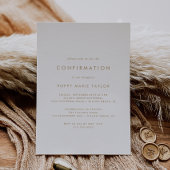 Chic Gold Typografy Confirmation Einladung