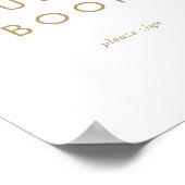 Chic Gold Typografy Guest Book Sign Poster (Ecke)