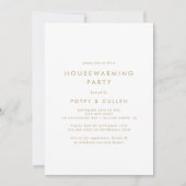 Chic Gold Typografy Housewarming Party Einladung (Vorderseite)