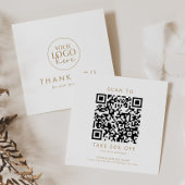Chic Gold Typografy Logo QR Code Vielen Dank Rabattkarte