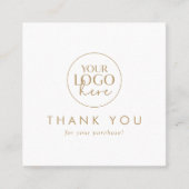 Chic Gold Typografy Logo QR Code Vielen Dank Rabattkarte (Vorderseite)