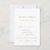 Chic Gold Typografy Menü Auswahl RSVP Karte (Vorderseite)