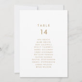 Chic Gold Typografy Tischnummer Seekarte (Vorderseite)