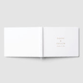Chic Gold Typografy Wedding Guest Book Gästebuch (Voll)