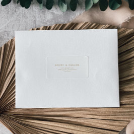 Chic Gold Typografy Wedding RSVP Address Labels Adressaufkleber