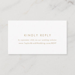 Chic Gold Typografy Wedding Website UAWG Begleitkarte