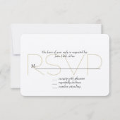 Chic Gold UAWG RSVP Karte (Vorderseite)