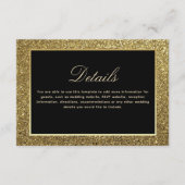 Chic Gold und Black Wedding Details - Eintrittskar Begleitkarte (Vorderseite)