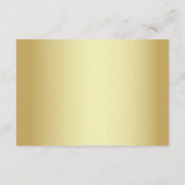 Chic Gold und Black Wedding Details - Eintrittskar Begleitkarte (Rückseite)