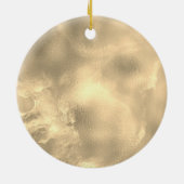 Chic gold und Hot-Rosa Tropfen Quinceanera Keramik Ornament (Hinten)