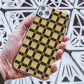 Chic Gold- und Schwarz-Schachbrettmuster Case-Mate iPhone Hülle