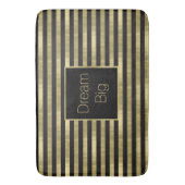 Chic-Gold-und schwarzer Streifen-Traum-großes Badematte (Vorderseite Vertikal)