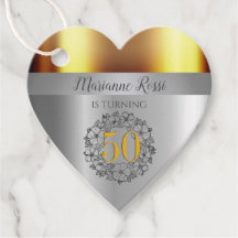 Chic Gold und Silber Metallic Heart geformt