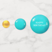 Chic Gold und Türkis Konfetti (Vorderseiten)